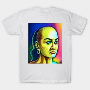 Chanakya Colourful Portrait | Chanakya Artwork 6 T-Shirt